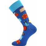 Ponožky společenské unisex Lonka Twidor Kufry - modré
