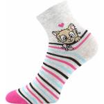 Ponožky detské slabé Boma Kay3 pary (ružové, tmavo ružové, šedé)