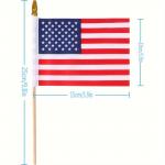 Vlajka USA 10 x 15 cm na plastové tyčce