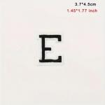 Nášivka nažehlovací písmeno E 4,7 cm - černá-bílá