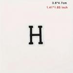 Nášivka nažehlovací písmeno H 4,7 cm - černá-bílá