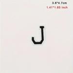 Nášivka nažehľovacie písmeno J 4,7 cm - čierna-biela