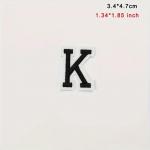 Nášivka nažehlovací písmeno K 4,7 cm - černá-bílá