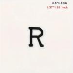 Nášivka nažehľovacie písmeno R 4,7 cm - čierna-biela