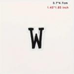 Nášivka nažehlovací písmeno W 4,7 cm - černá-bílá