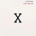 Nášivka nažehlovací písmeno X 4,7 cm - černá-bílá