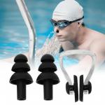 Set pro plavce Bist Swim (kolíček na nos, špunty do uší) - průhledný-černý