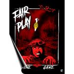 Plakát Mars and Arms Fair Play - černý-červený