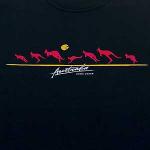 Tričko austrálske Gooses Running Kangaroo - čierne