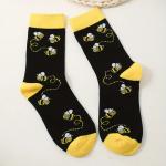 Ponožky vysoké Bist Včielka - čierne-žlté