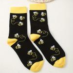 Ponožky vysoké Bist Včielka - čierne-žlté