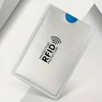 Bezpečnostný obal na kartu blokujúcu RFID a NFC platby 1 ks - strieborný