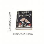 Odznak (pins) Pride and Prejudice 2,3 x 2 - čierny