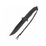 Bojový nůž s gumovou rukojetí - černý