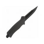 Bojový nůž s gumovou rukojetí - černý
