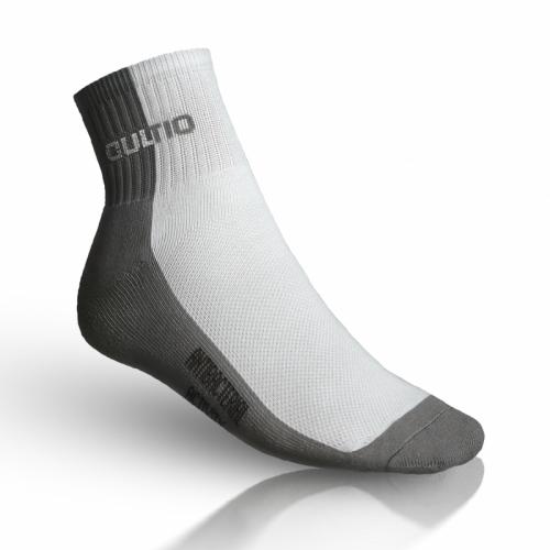 Polofroté ponožky s aktivním stříbrem Gultio - bílé-šedé