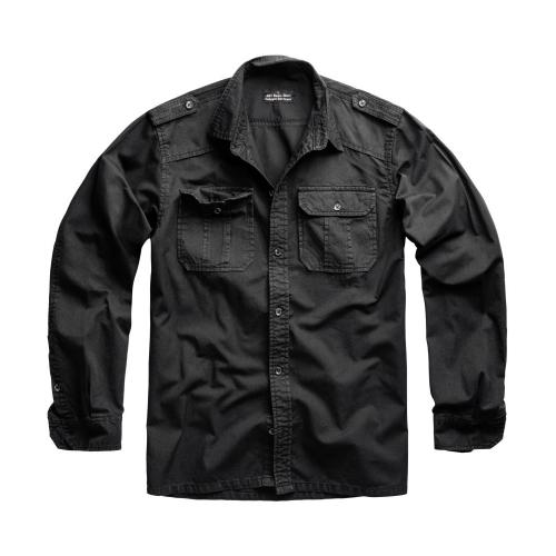 Košile M65 Basic Shirt s dlouhým rukávem - černá