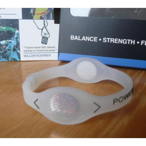 Balančný náramok s hologramom Power Balance - priehľadný-čierny