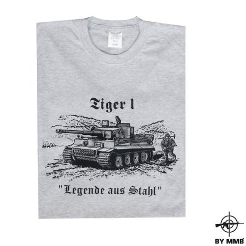 Tričko Panzer Tiger I - šedé
