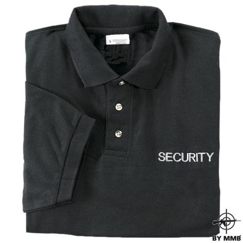 Polo triko MMB Security - čierne