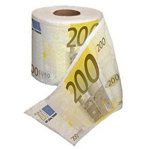Toaletný papier 200 Euro XL - farebný