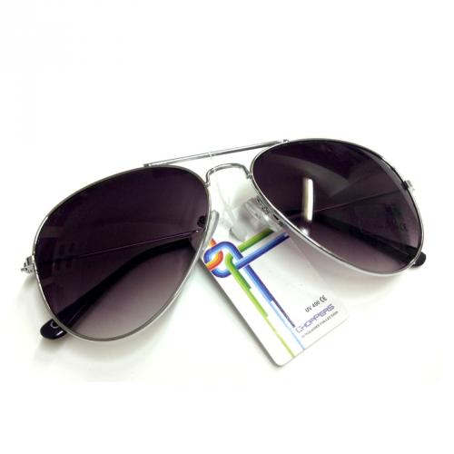 Sluneční brýle Aviator - černé-stříbrné