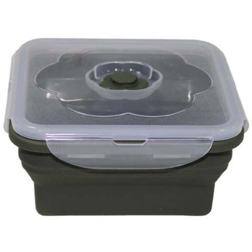 Skládací obědový box 15,5 x 15,5 x 11 cm - olivový