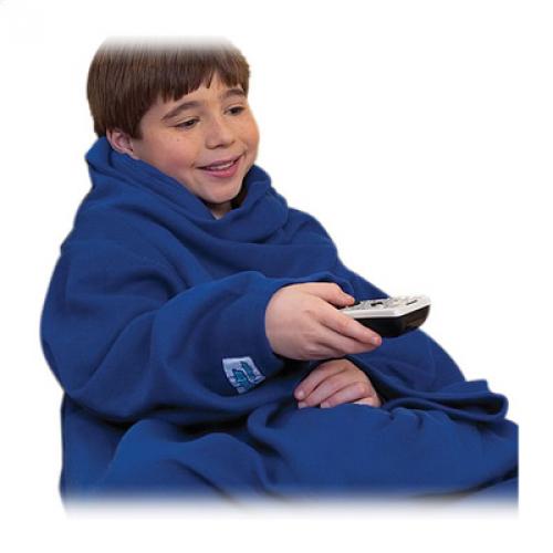 Dětská deka s rukávy Snuggie - modrá