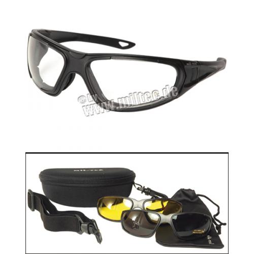 Brýle Mil-Tec Tactical 3v1 - černé