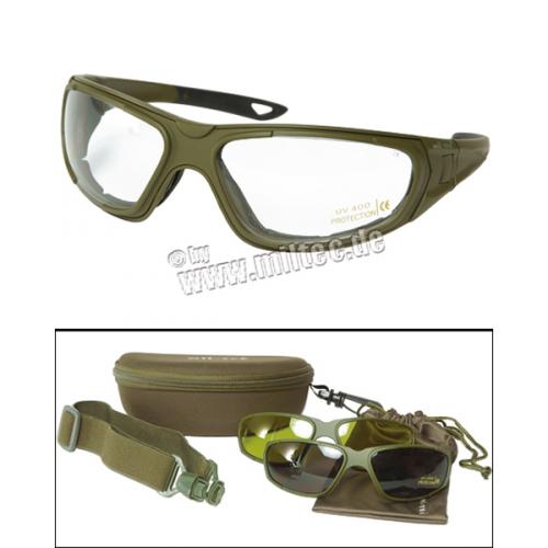 Brýle Mil-Tec Tactical 3v1 - olivové