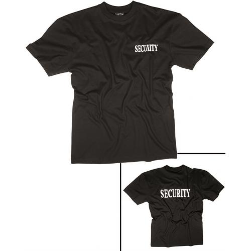 Tričko Mil-Tec Security - čierne