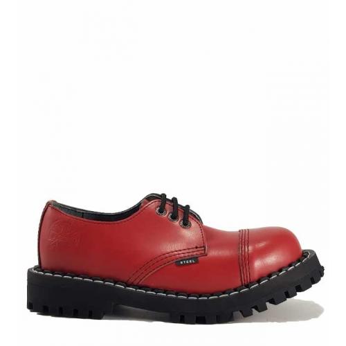 Topánky Steel 3-dierkové - červené