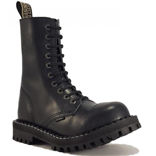 Topánky Steel 10-dierkové - čierne