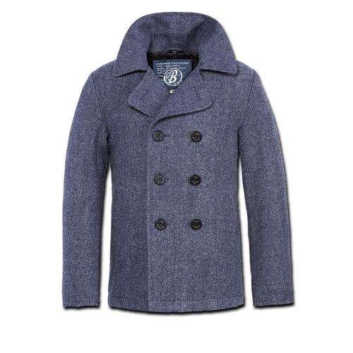 Kabát Brandit Pea Coat - modrý