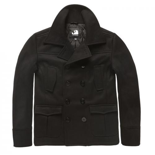 Kabát Vintage Industries Eagle Pea Coat - černý