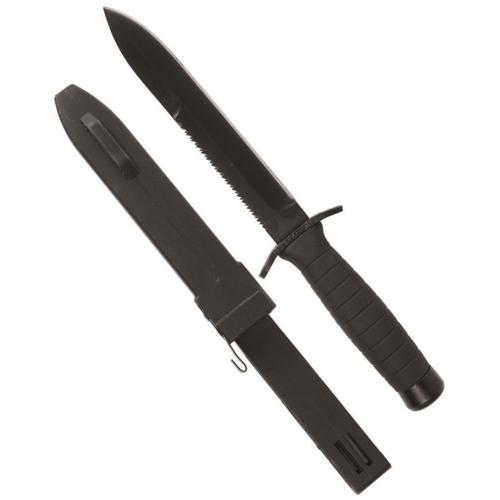 Nůž s pilkou a pouzdrem - černý
