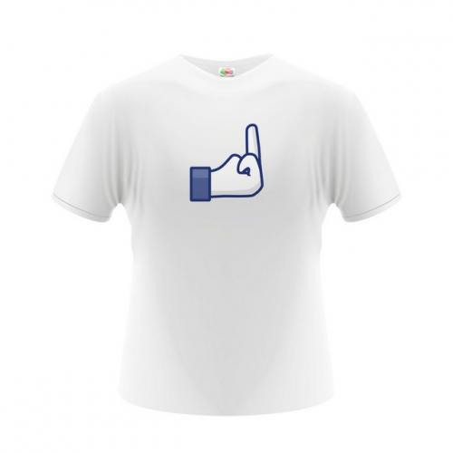 Tričko Fuck Facebook - biele