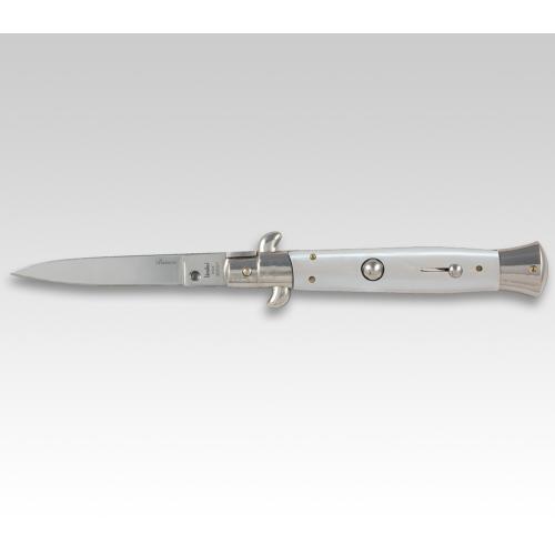 Vystreľovací nôž Linder Classic - biely