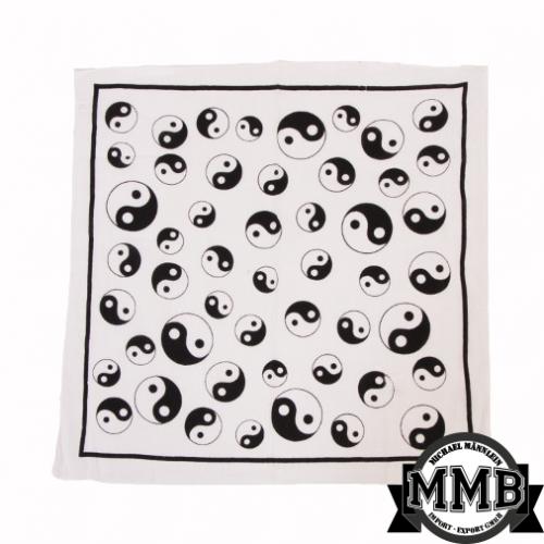 Šátek Bandana MMB Yin Yang - bílý