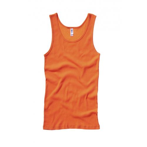 Tričko Bella 2X1 Rib Tank - oranžové