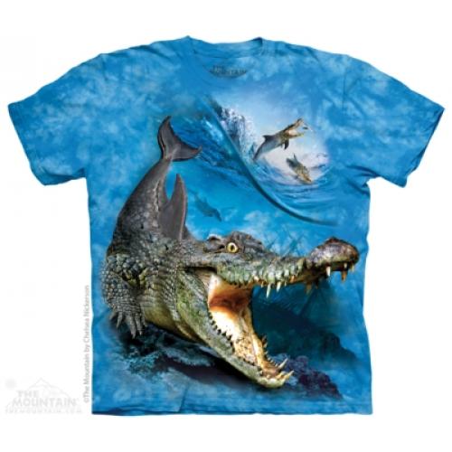 Tričko unisex The Mountain Crocodolphin - modré