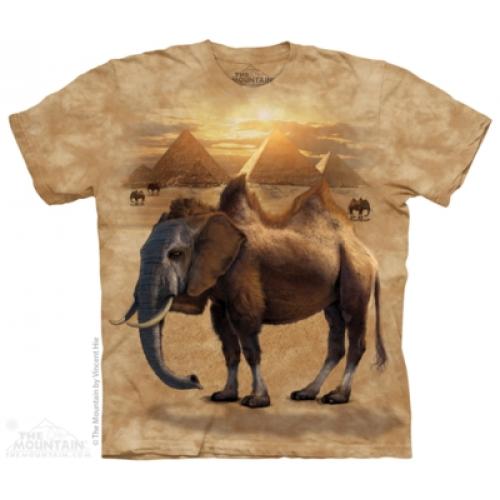 Tričko unisex The Mountain Camelephant - béžové