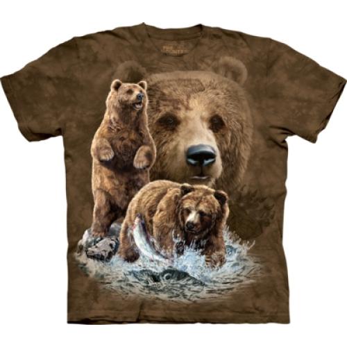Tričko unisex The Mountain Find 10 Brown Bears - hnědé