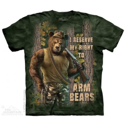 Tričko unisex The Mountain Arm Bears - zelené