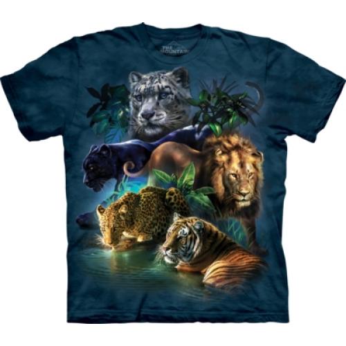 Tričko detské The Mountain Big Cats Jungle - modré