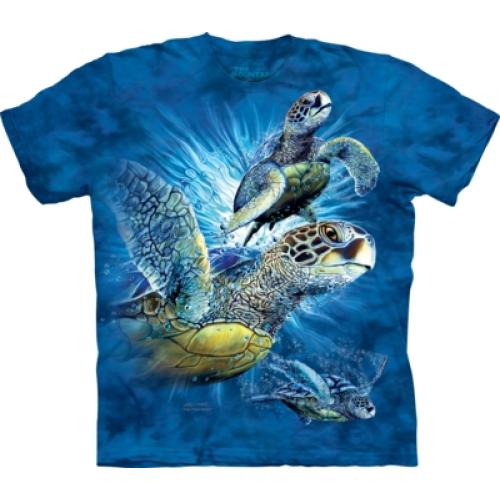 Tričko detské The Mountain Find 9 Sea Turtles - modré