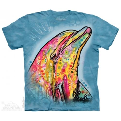 Tričko unisex The Mountain Russo Dolphin - modré