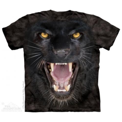 Tričko detské The Mountain Aggressive Panther - čierne
