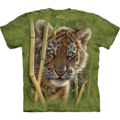 Tričko unisex The Mountain Baby Tiger - zelené