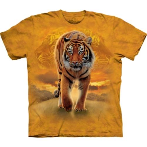 Tričko dětské The Mountain Rising Sun Tiger - žluté